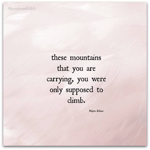 Climb Mountains Don’t Carry Them